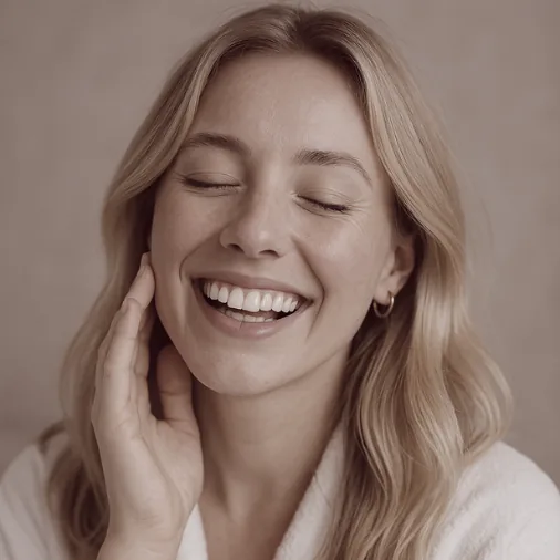 Mulher sorrindo após o Método DDI